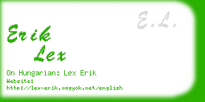 erik lex business card